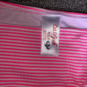 Stripped pink bathing suit bottoms